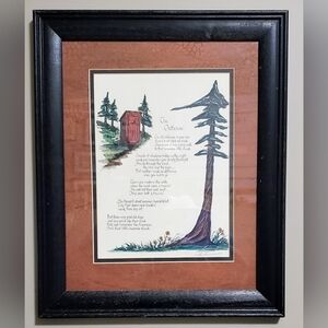 Framed Outhouse Poem Art Print By Tim Leonardelli
